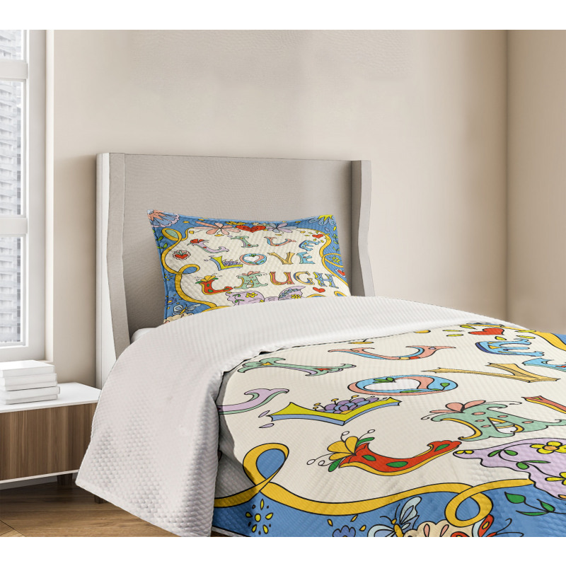 Floral Doodles Bedspread Set