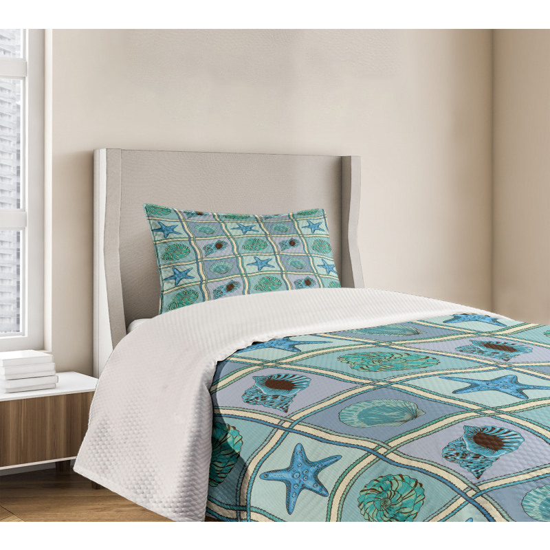 Marine Pattern Bedspread Set