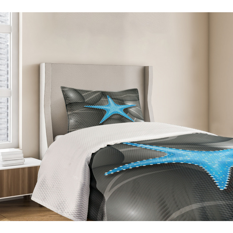 Blue Sea Star Bedspread Set