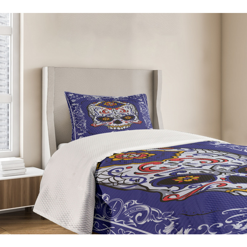 Scary Floral Gothic Bedspread Set