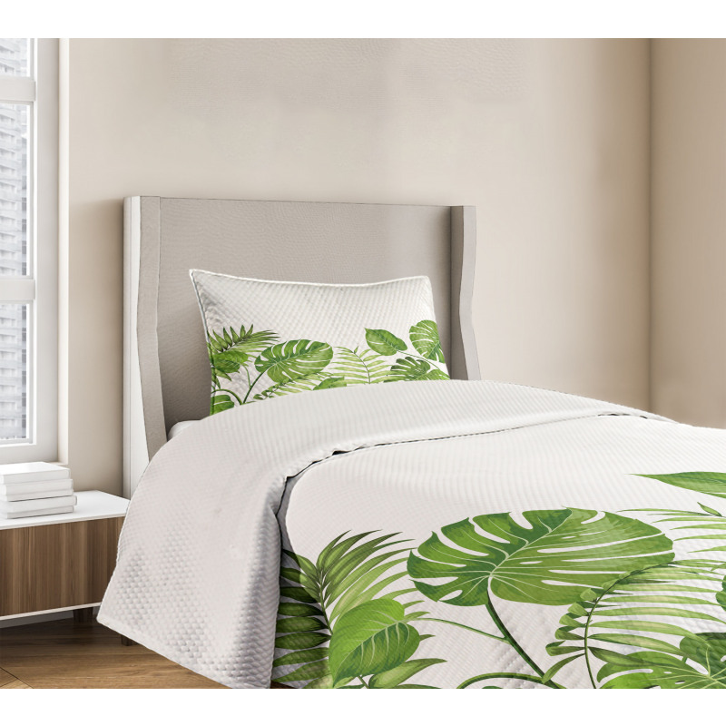 Foliage Swirls Botanic Bedspread Set