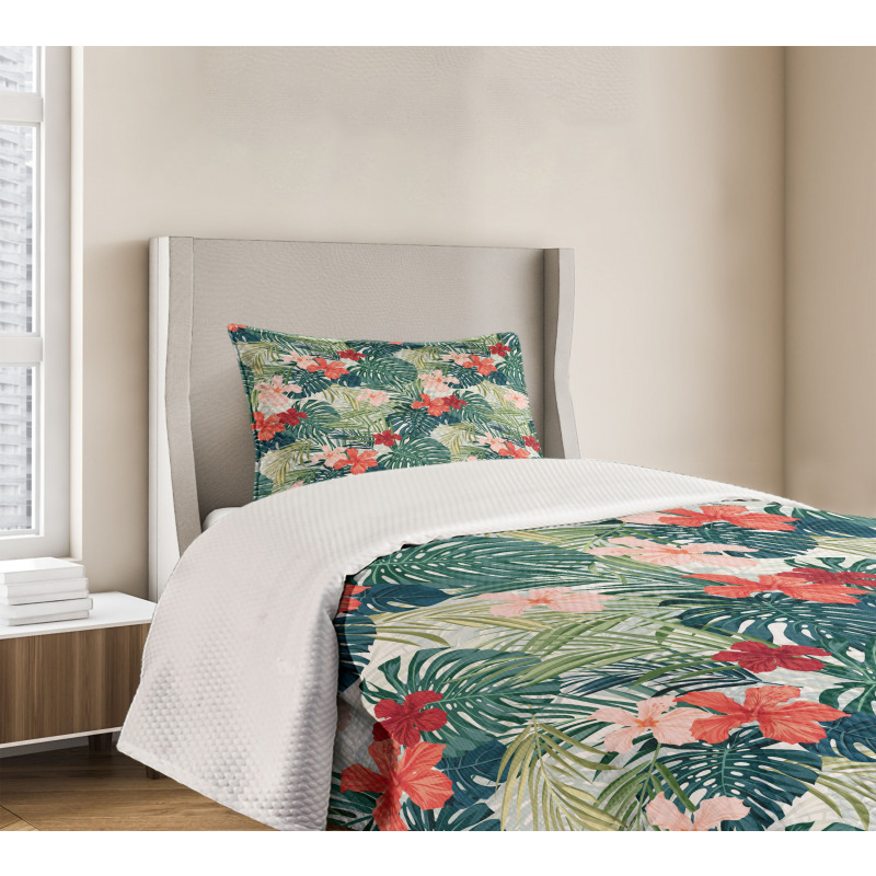 Nature Crepe Ginger Flower Bedspread Set