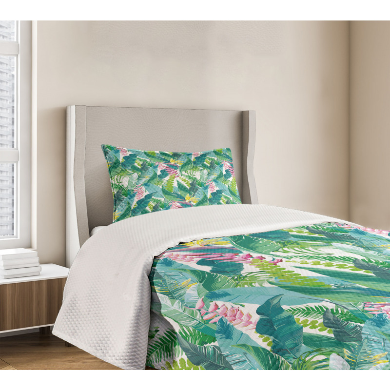 Flowers Plumeria Lilacs Bedspread Set