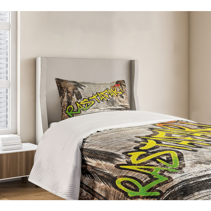 Rastafari Street Graffiti Bedspread Set