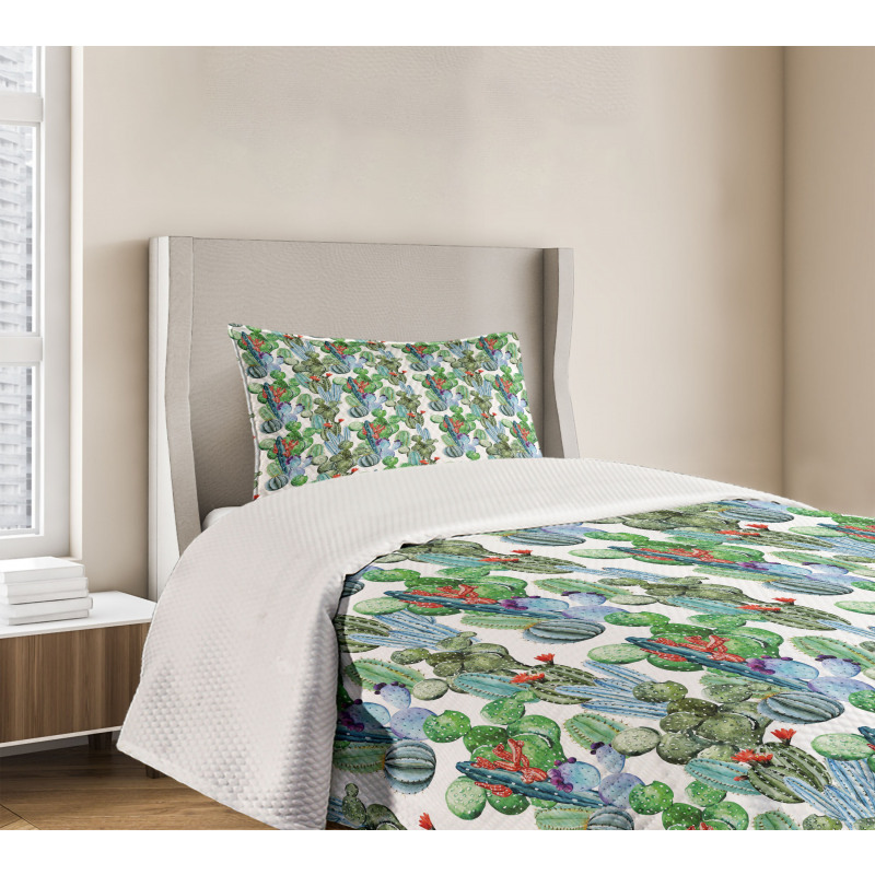 Hawaiian Summer Theme Bedspread Set