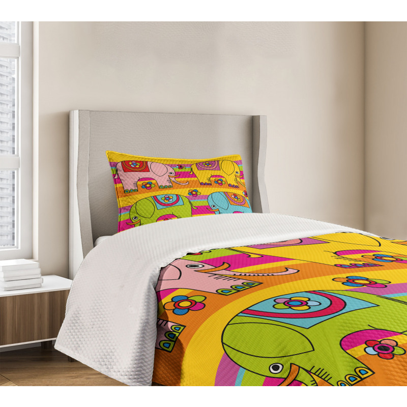 Funky Floral Bedspread Set