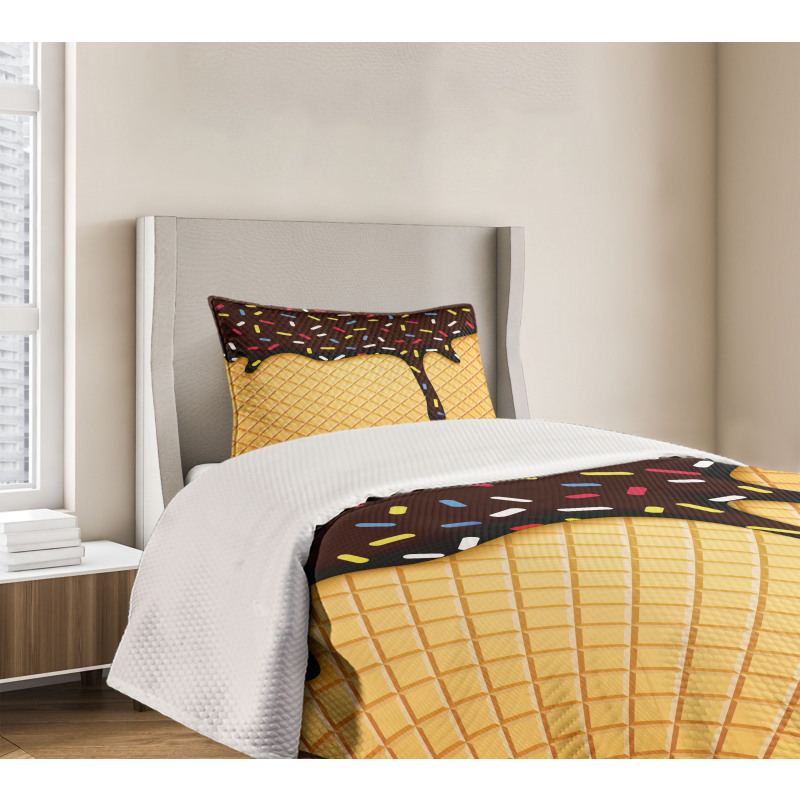 Choco Waffle Bedspread Set