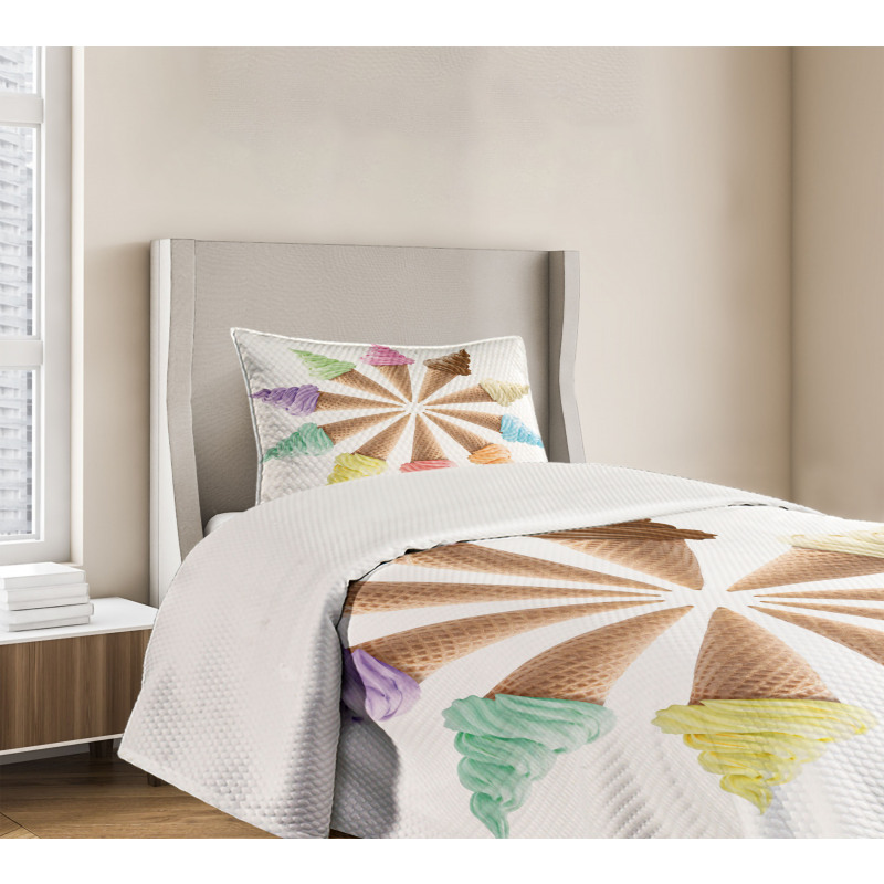 Ice Cream Row Bedspread Set