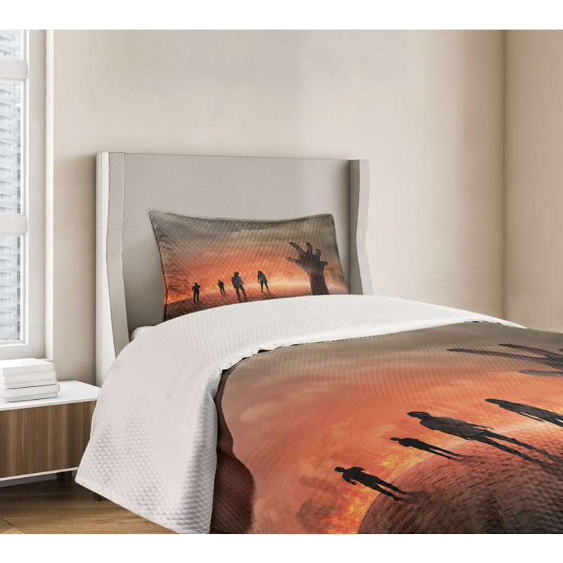 Death Burning City Bedspread Set