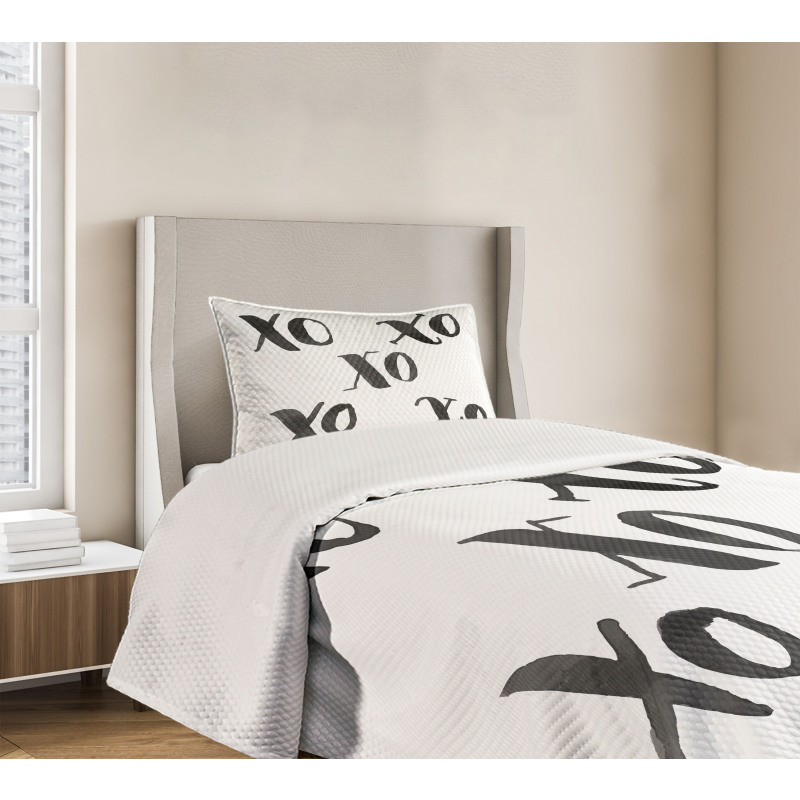 Classic Old Fashion Letters Bedspread Set