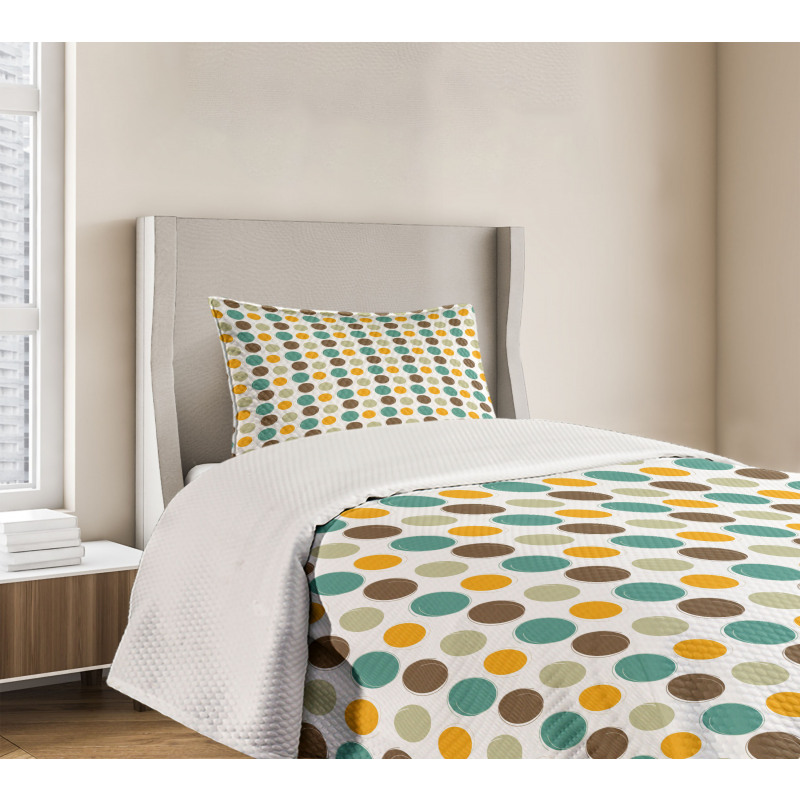 Colorful Abstract Dots Bedspread Set