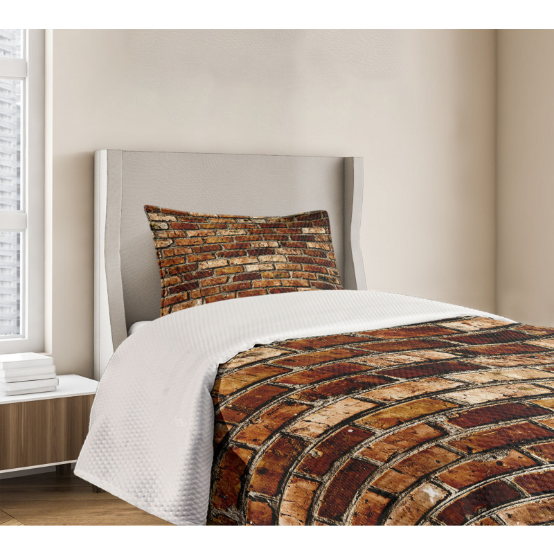 Old Grunge Brick Wall Bedspread Set