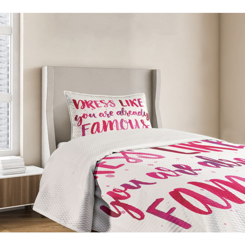 Fashion Words Bedspread Set