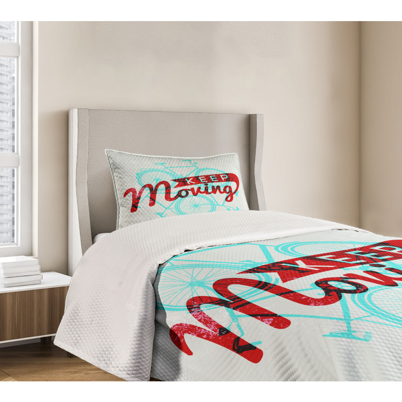 Hipster Lifestyle Words Bedspread Set