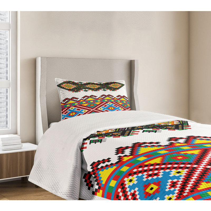 Retro Ukranian Ornament Bedspread Set