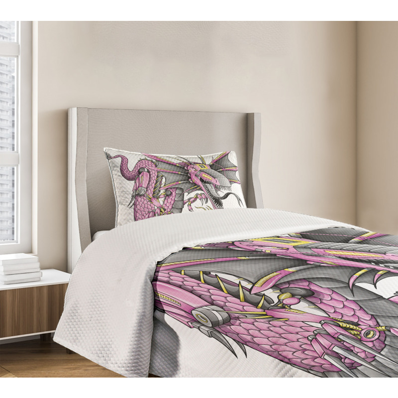 Digital Robotic Cyborg Bedspread Set