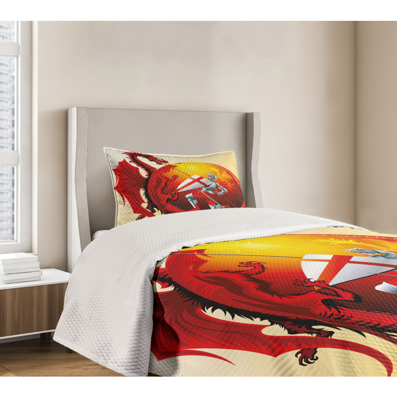 Saint George Fire Spit Bedspread Set