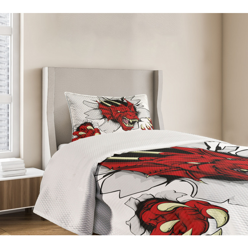 Retro Pop Art Caricature Bedspread Set