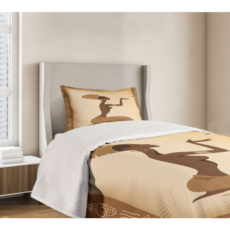 Lady Hand Gesture Bedspread Set