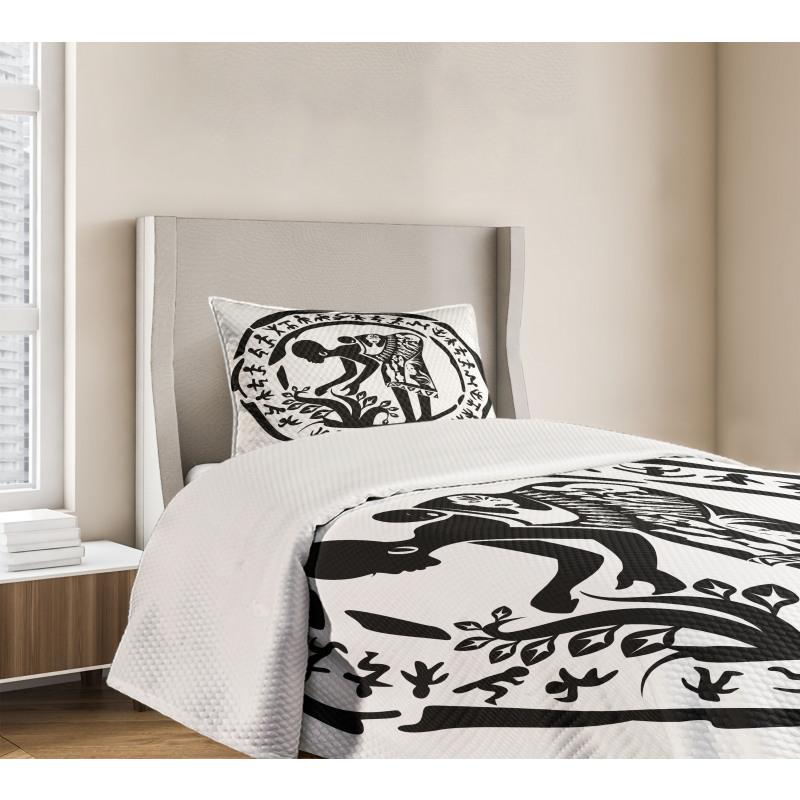 Tribe Woman Frame Bedspread Set