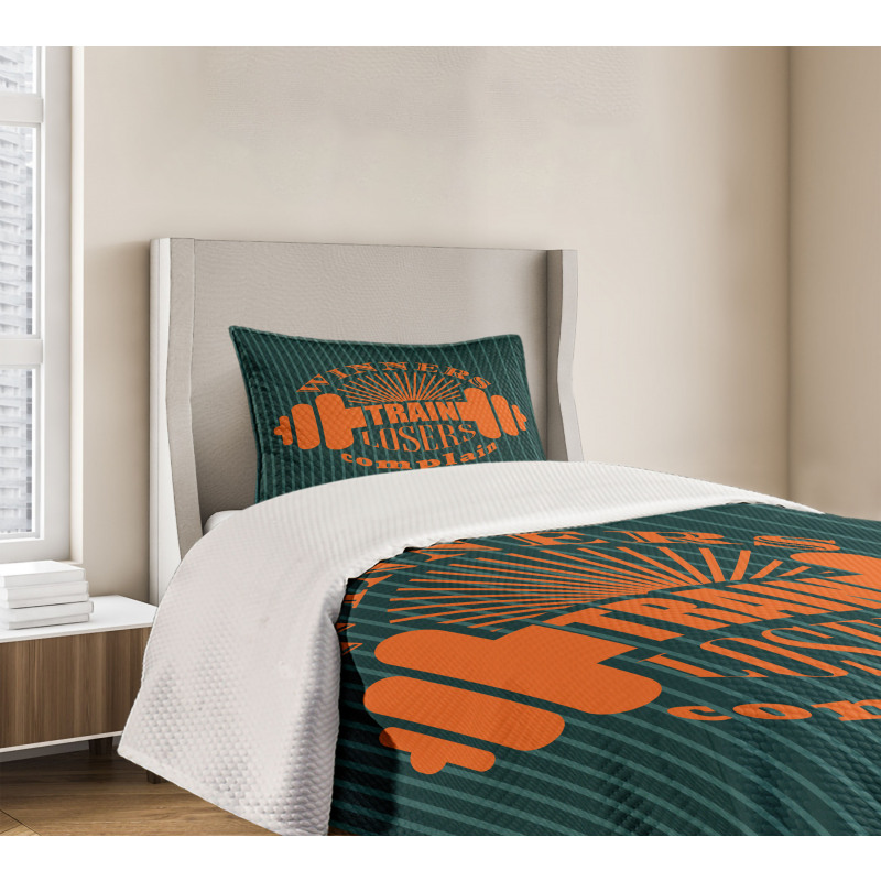 Winners Losers Words Bedspread Set