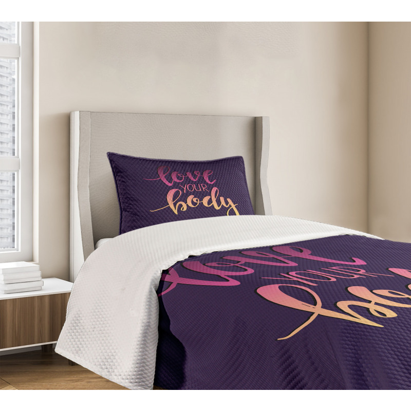 Love Your Body Positive Bedspread Set