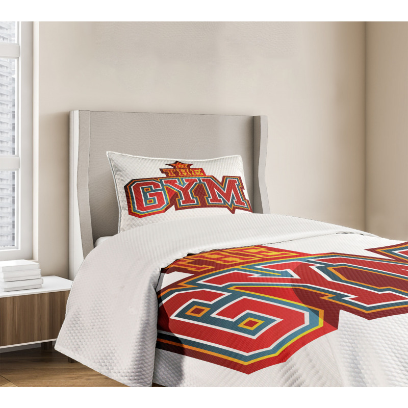 Vibrant Gym Sign Star Bedspread Set