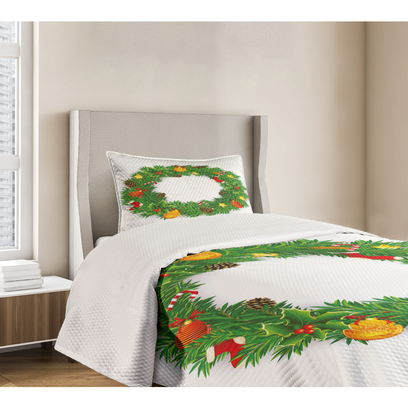 Dressed Wreath Bedspread Set