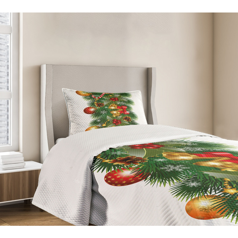 Noel Tree Ornaments Bedspread Set