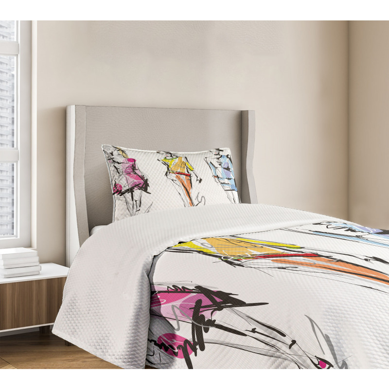 Fashion Models Art Bedspread Set