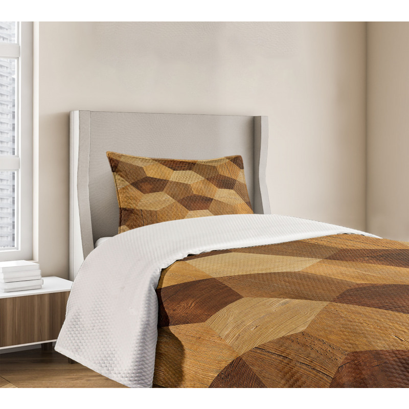 Wooden Rustic Pattern Bedspread Set