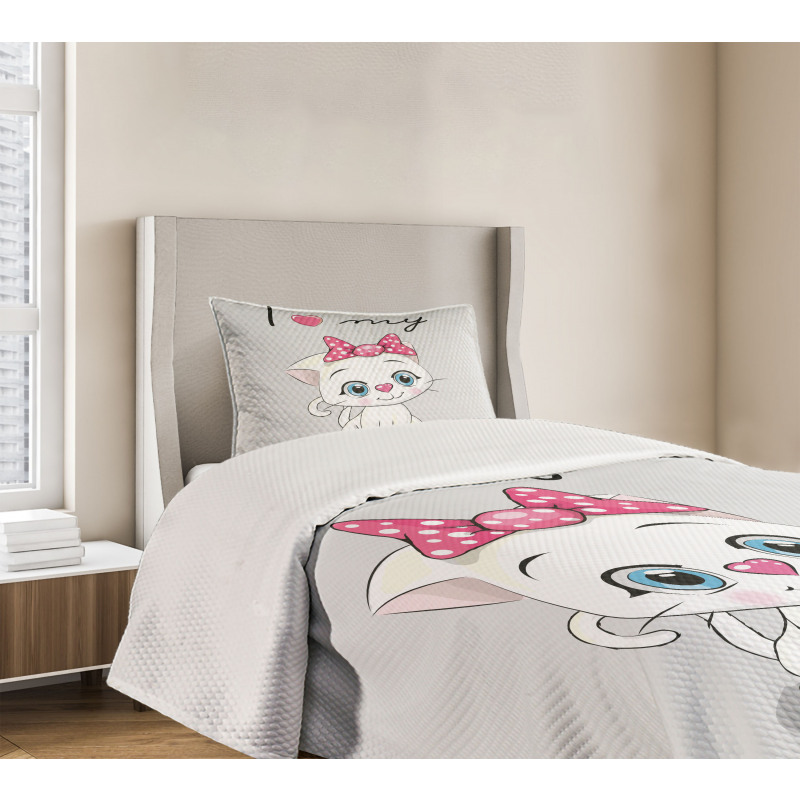 Cartoon Cat Pet Bedspread Set