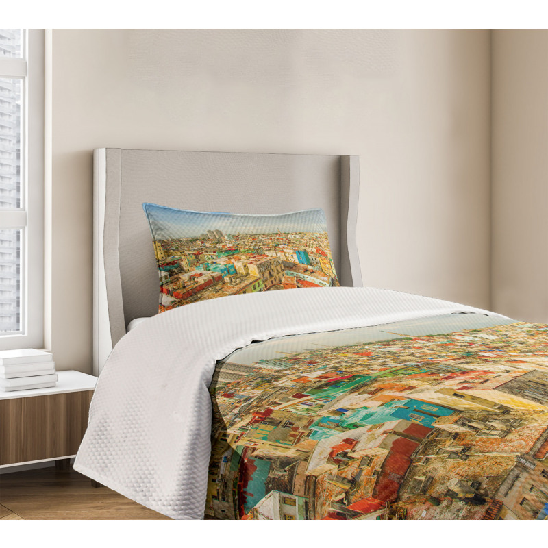 Havana City Houses Bedspread Set