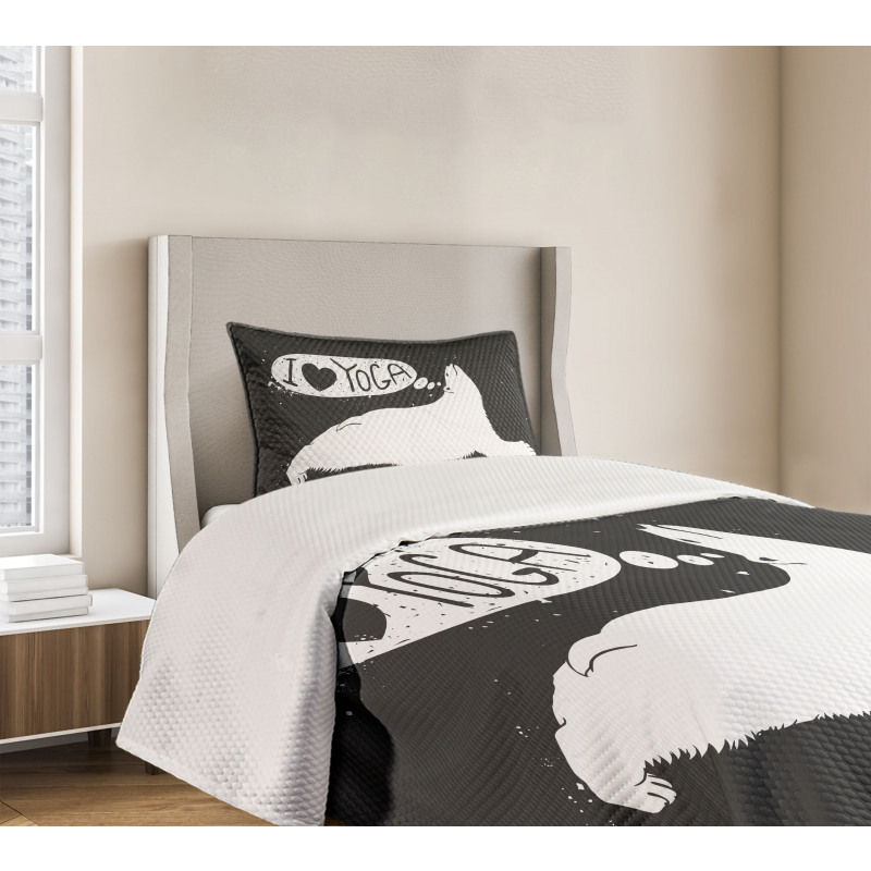 Polar Bear Grunge Bedspread Set