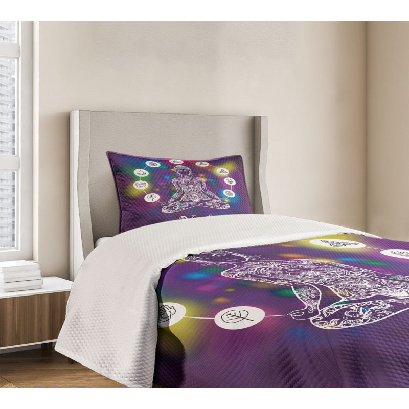 Crossed Legged Meditation Bedspread Set