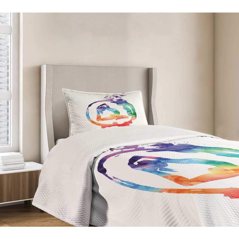 Watercolors Birds Music Bedspread Set