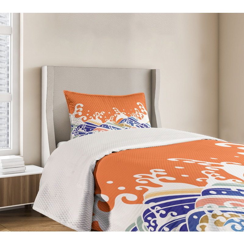 Vibrant Spindrift Bedspread Set