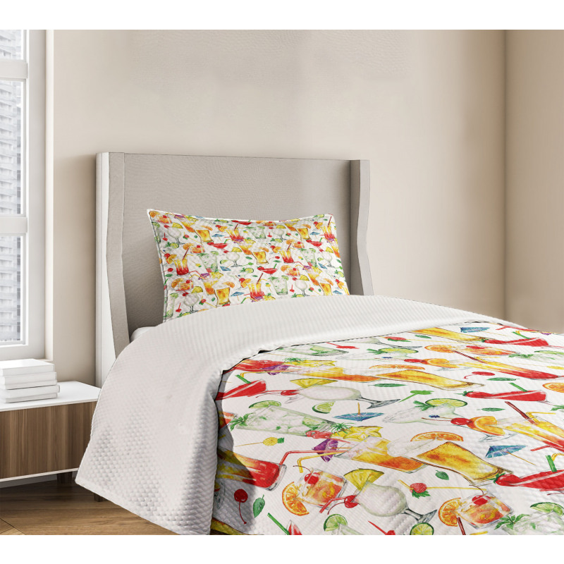 Tropic Cocktails Bedspread Set