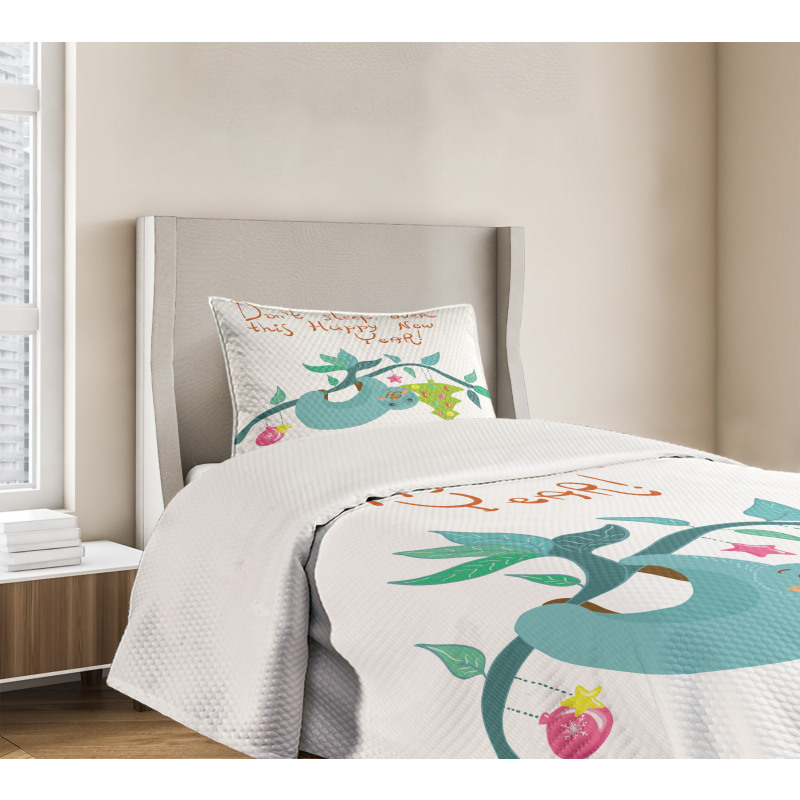 Childish Doodle New Year Bedspread Set