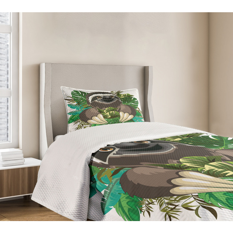 Cartoon Mammal Jungle Bedspread Set