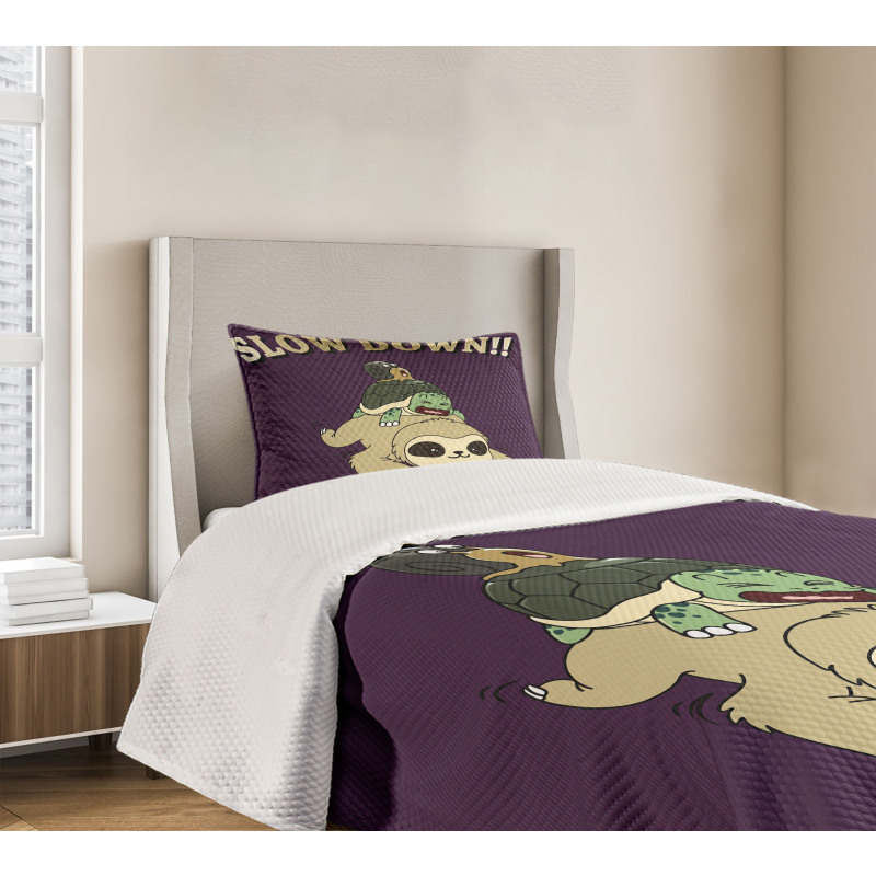 Funny Cartoon Scenery Bedspread Set