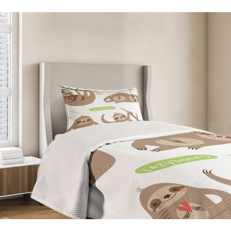 Kids Composition Animal Bedspread Set