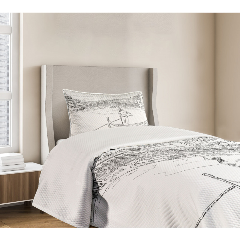 Rialto Bridge Gondola Bedspread Set