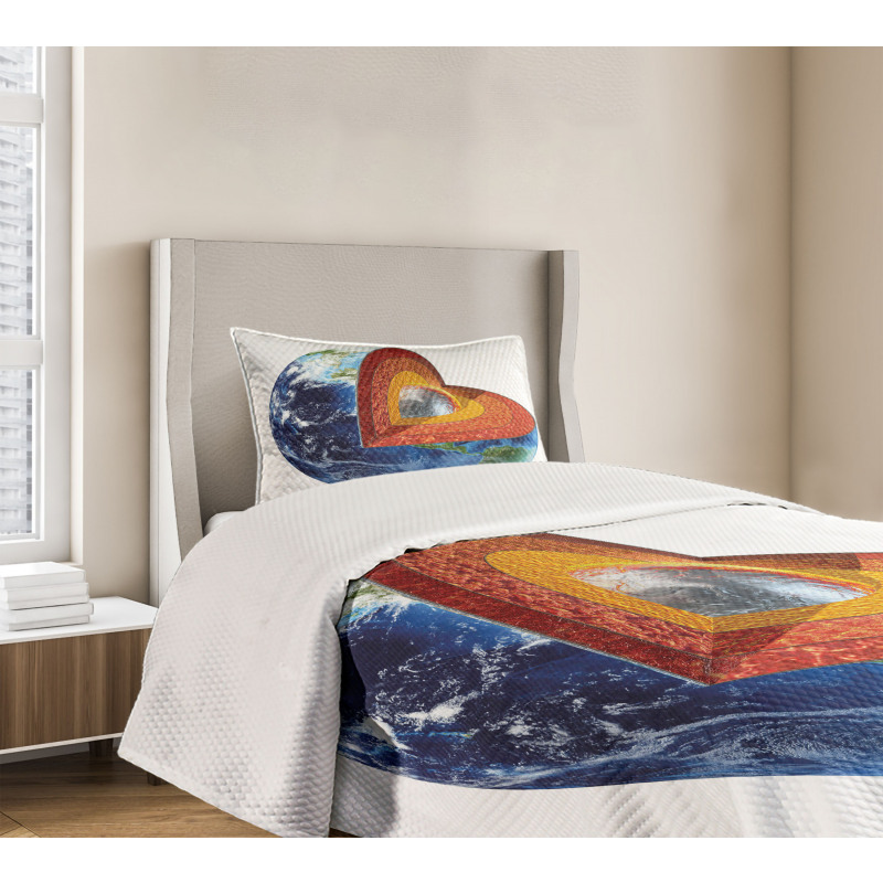 Earth Inner Core Science Bedspread Set