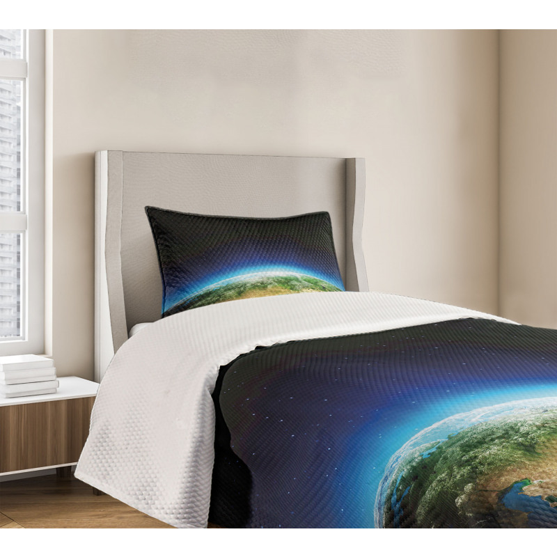 Russia from Space Sky Bedspread Set