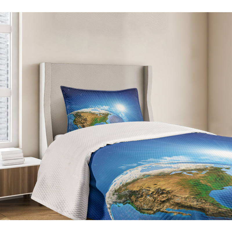 United States in Space Bedspread Set