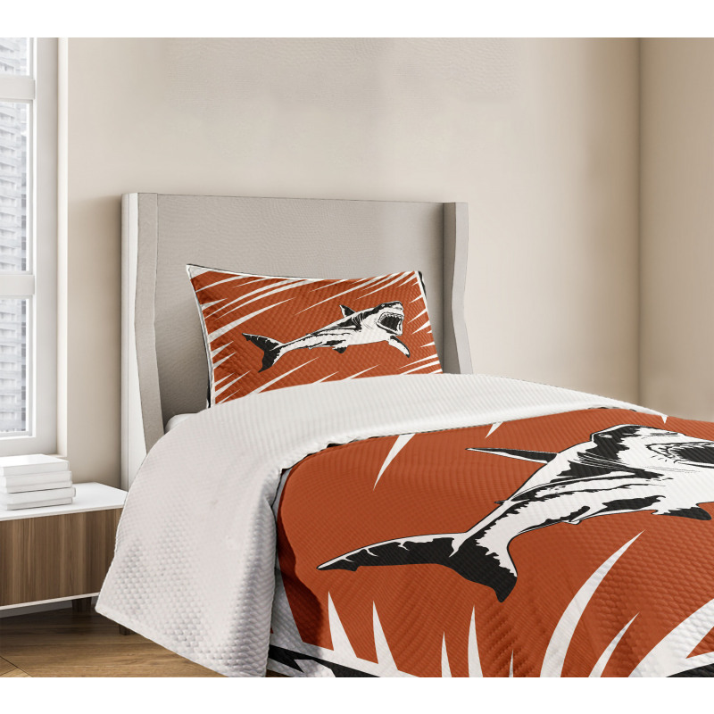 Killer Ocean Creature Bedspread Set