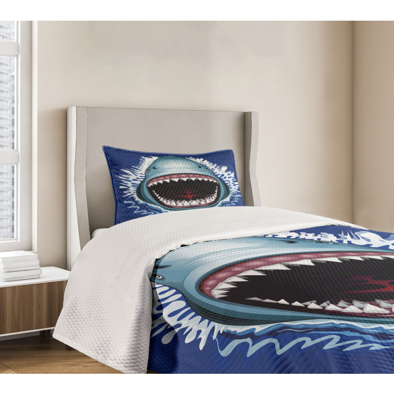 Attack Open Mouth Bite Bedspread Set
