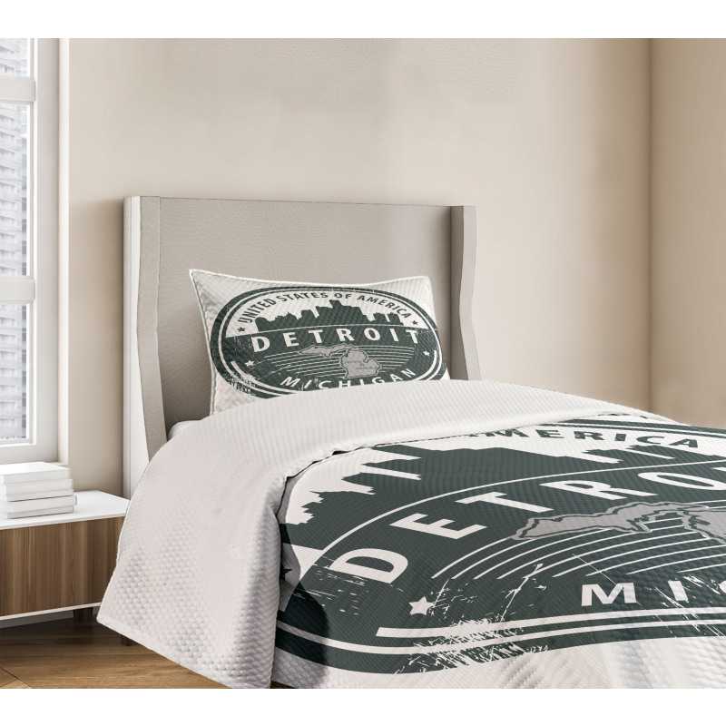 Michigan Old Stamp Bedspread Set