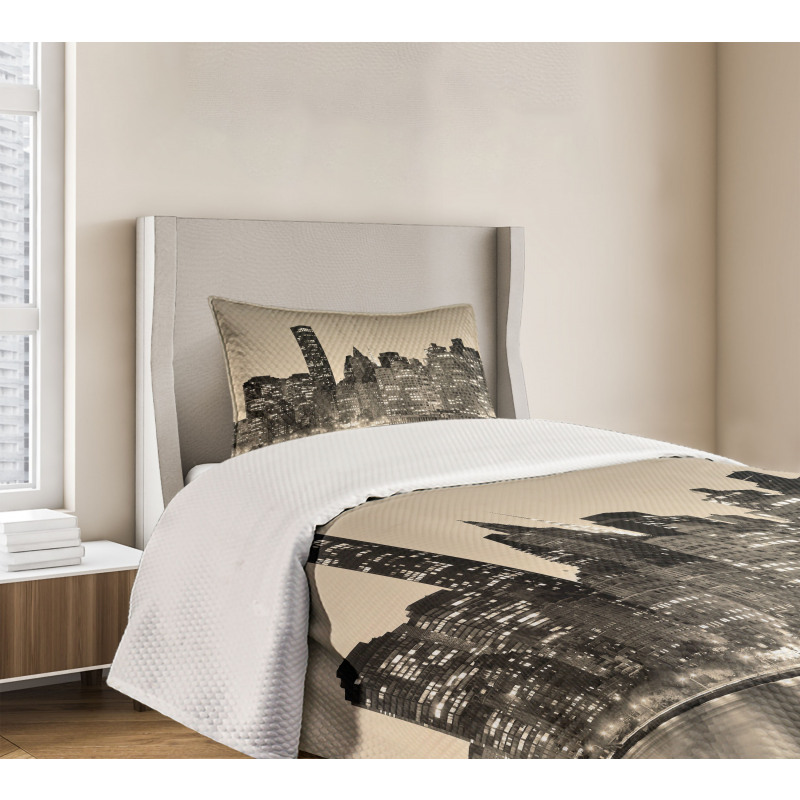 Manhattan City Night Bedspread Set